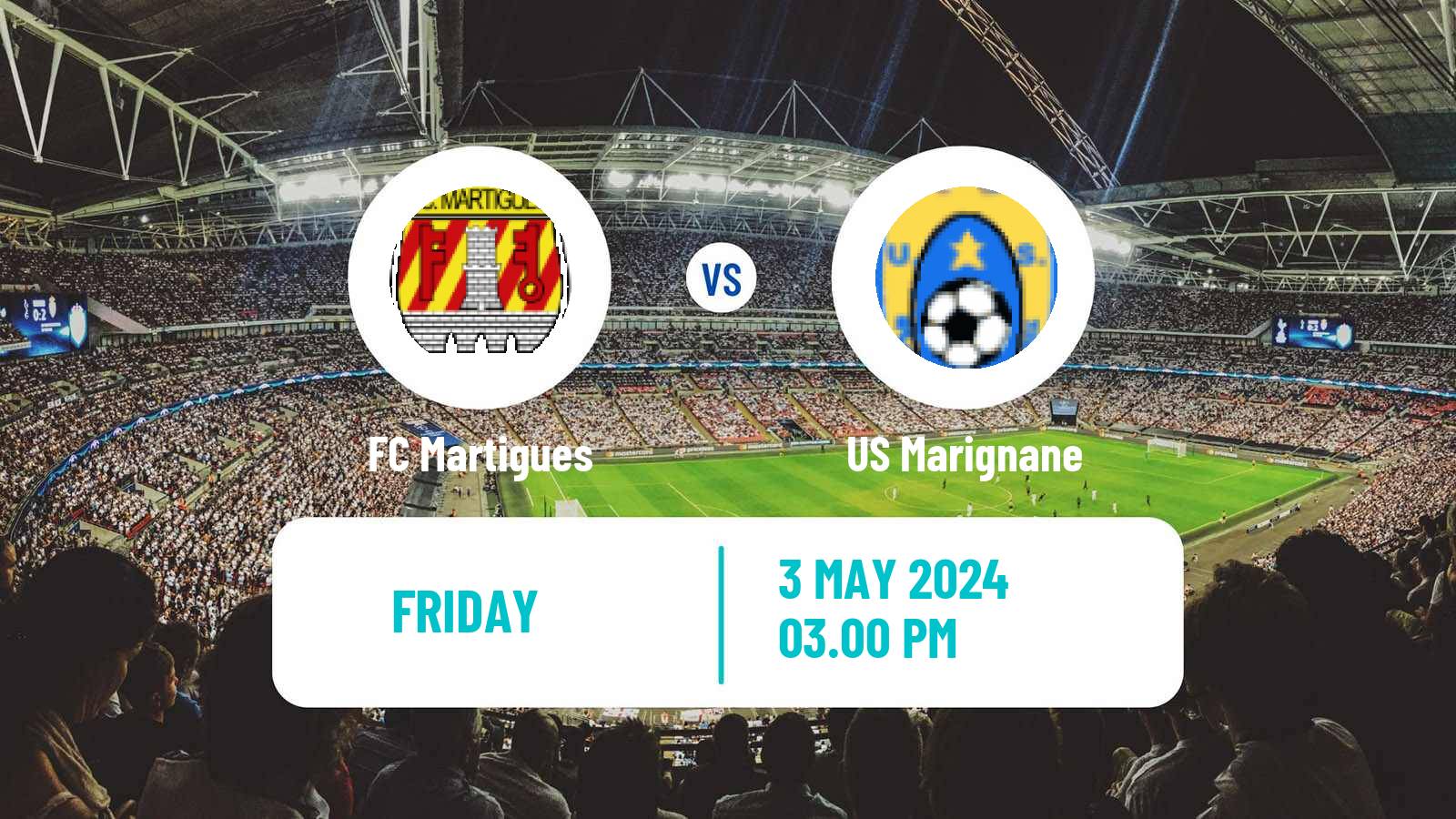 Soccer French National League Martigues - Marignane Gignac Côte Bleue