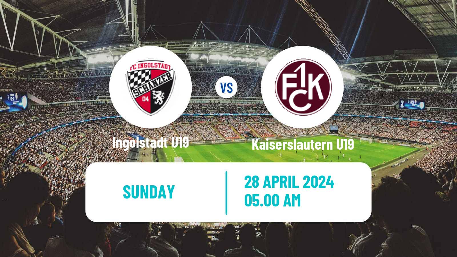 Soccer German Junioren Bundesliga South Ingolstadt U19 - Kaiserslautern U19