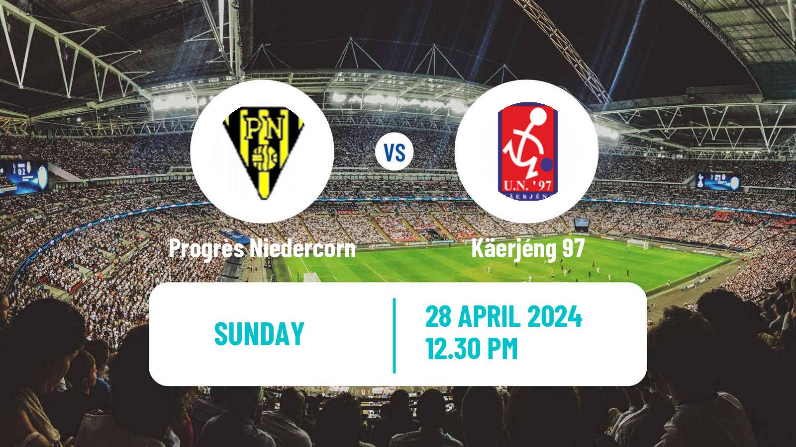 Soccer Luxembourg National Division Progrès Niedercorn - Käerjéng 97