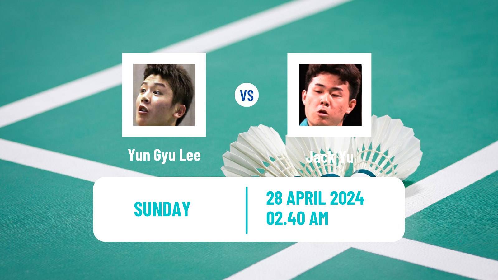 Badminton BWF Thomas Cup Men Yun Gyu Lee - Jack Yu