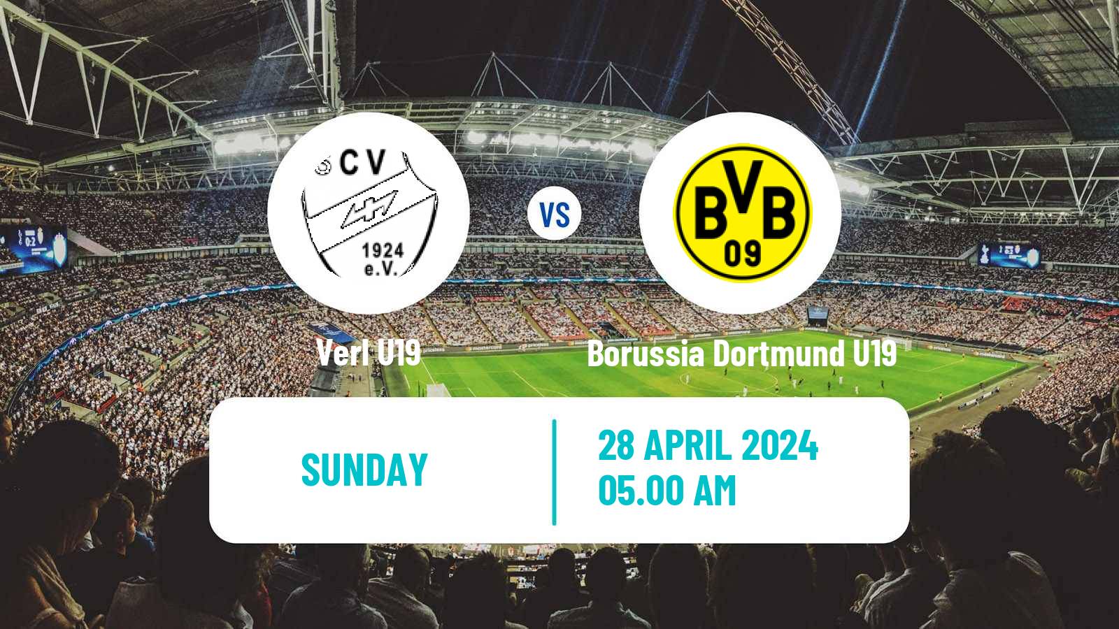 Soccer German Junioren Bundesliga West Verl U19 - Borussia Dortmund U19