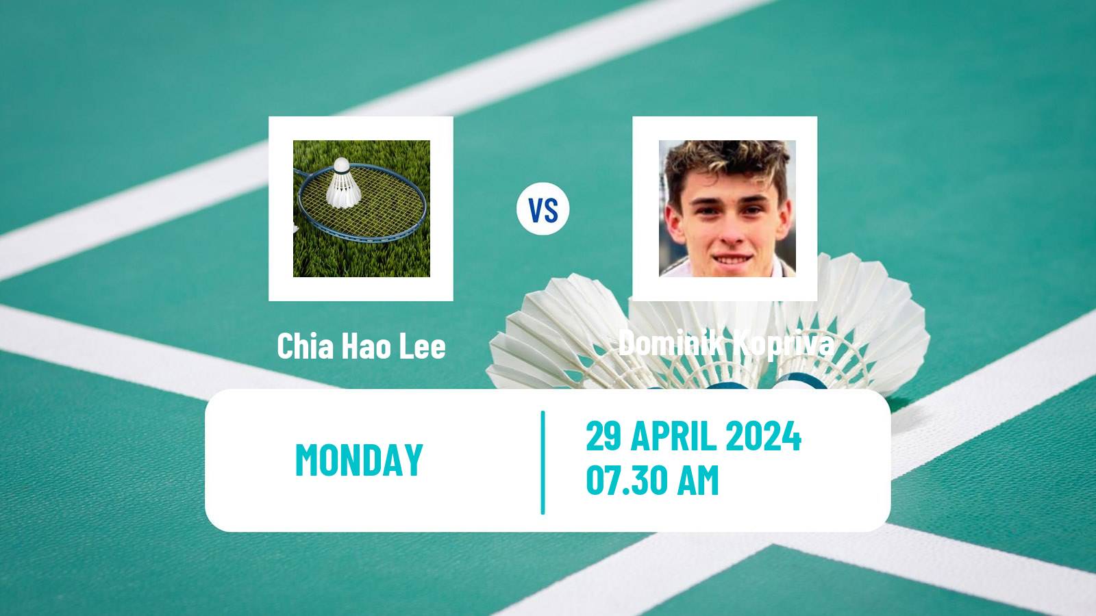 Badminton BWF Thomas Cup Men Chia Hao Lee - Dominik Kopriva