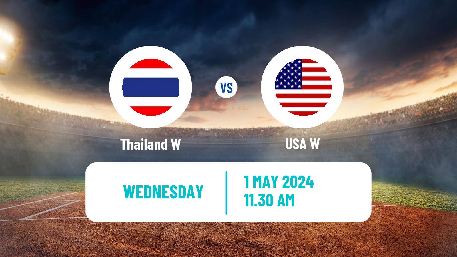 Cricket ICC World Twenty20 Women Thailand W - USA W