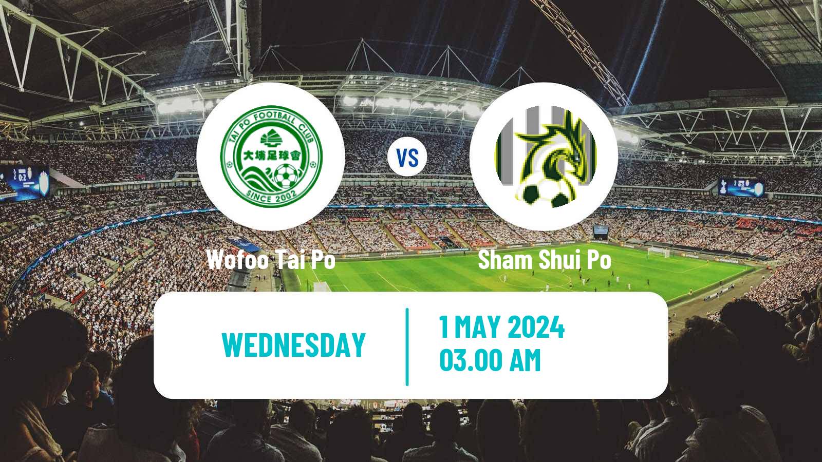 Soccer Hong Kong Premier League Wofoo Tai Po - Sham Shui Po