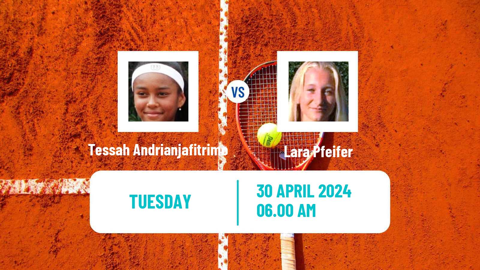 Tennis ITF W35 Yecla Women 2024 Tessah Andrianjafitrimo - Lara Pfeifer