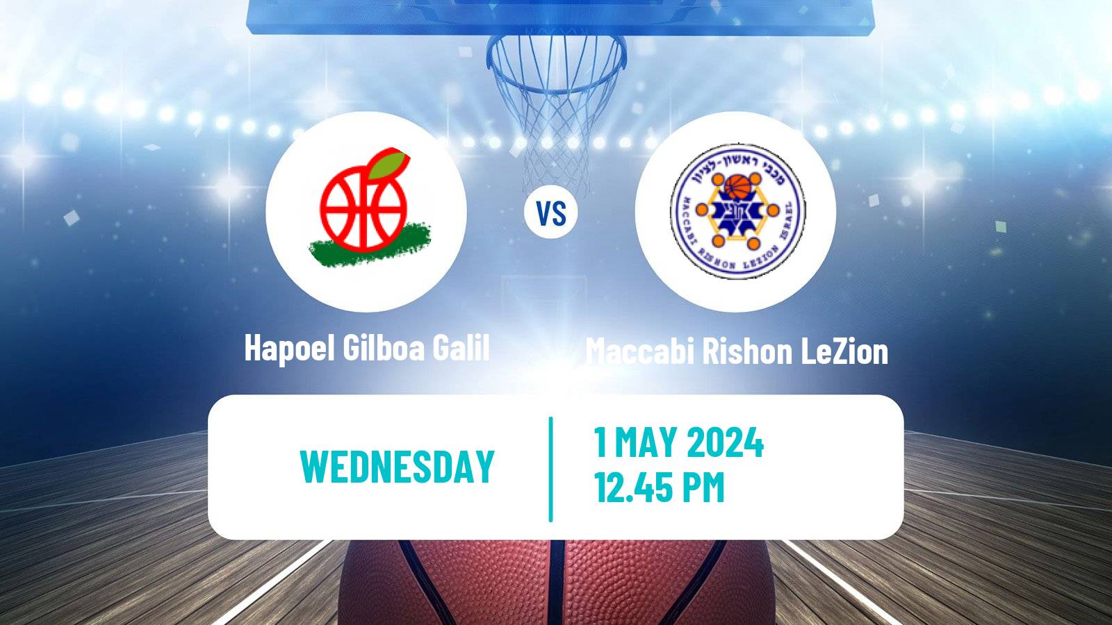 Basketball Israeli Liga Leumit Basketball Hapoel HaEmek - Maccabi Rishon LeZion