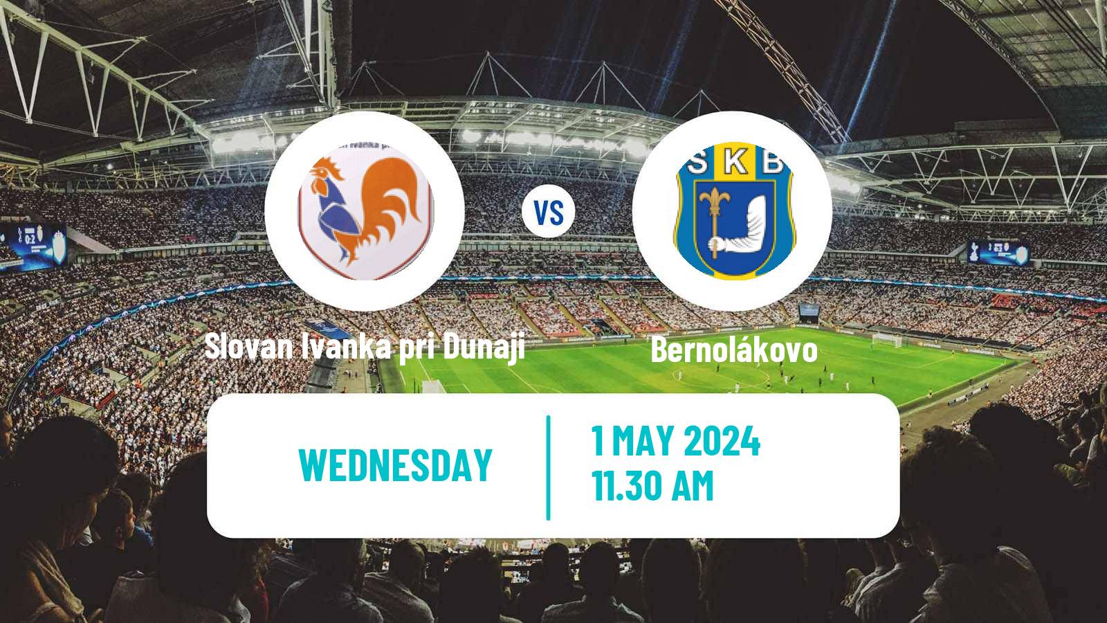 Soccer Slovak 4 Liga Bratislava Slovan Ivanka pri Dunaji - Bernolákovo