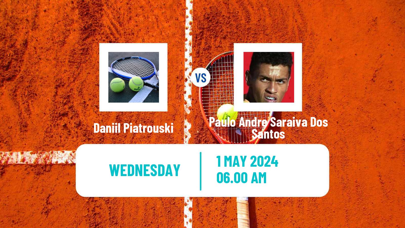 Tennis ITF M15 Monastir 18 Men Daniil Piatrouski - Paulo Andre Saraiva Dos Santos