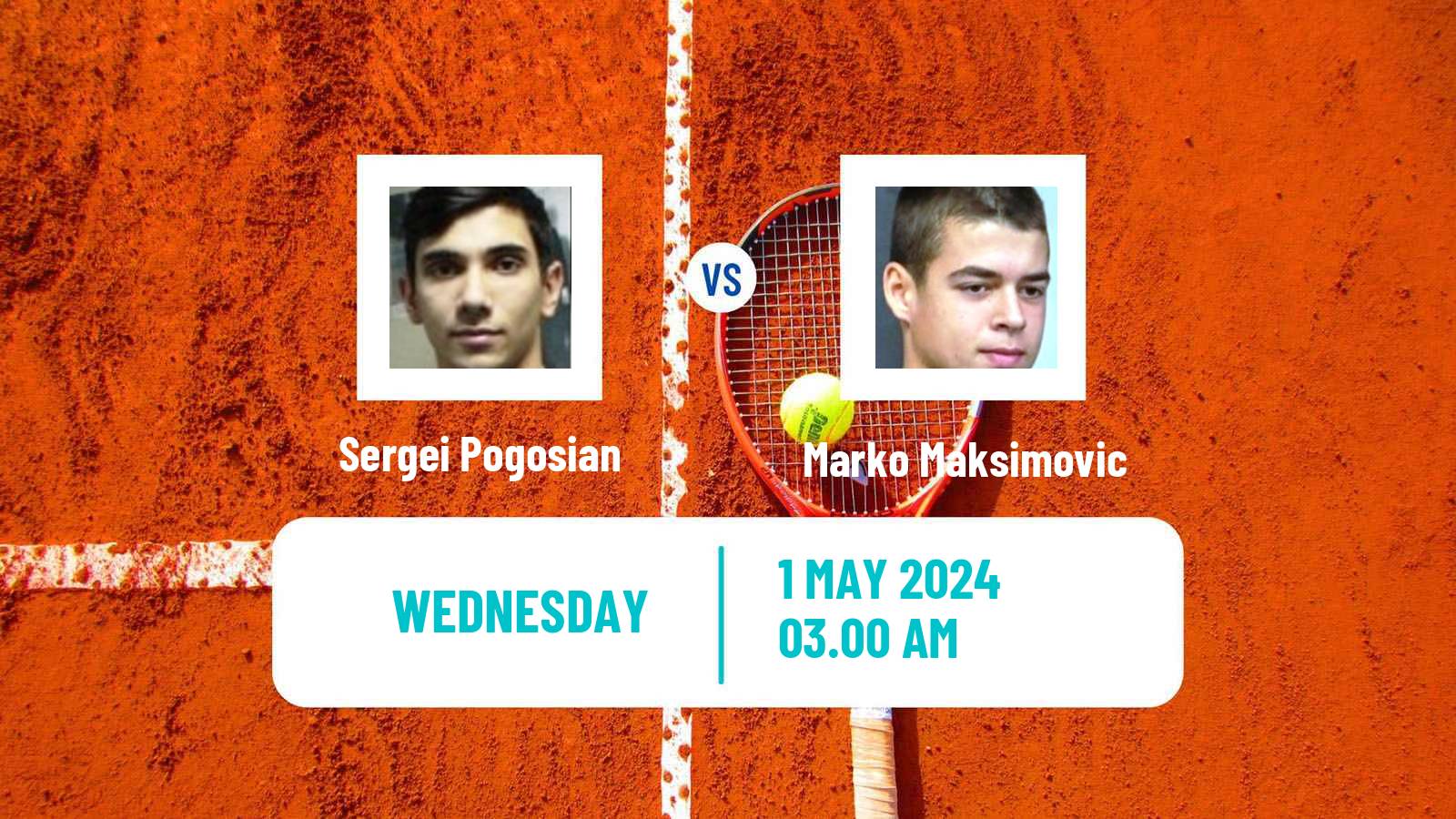 Tennis ITF M15 Kursumlijska Banja 10 Men Sergei Pogosian - Marko Maksimovic