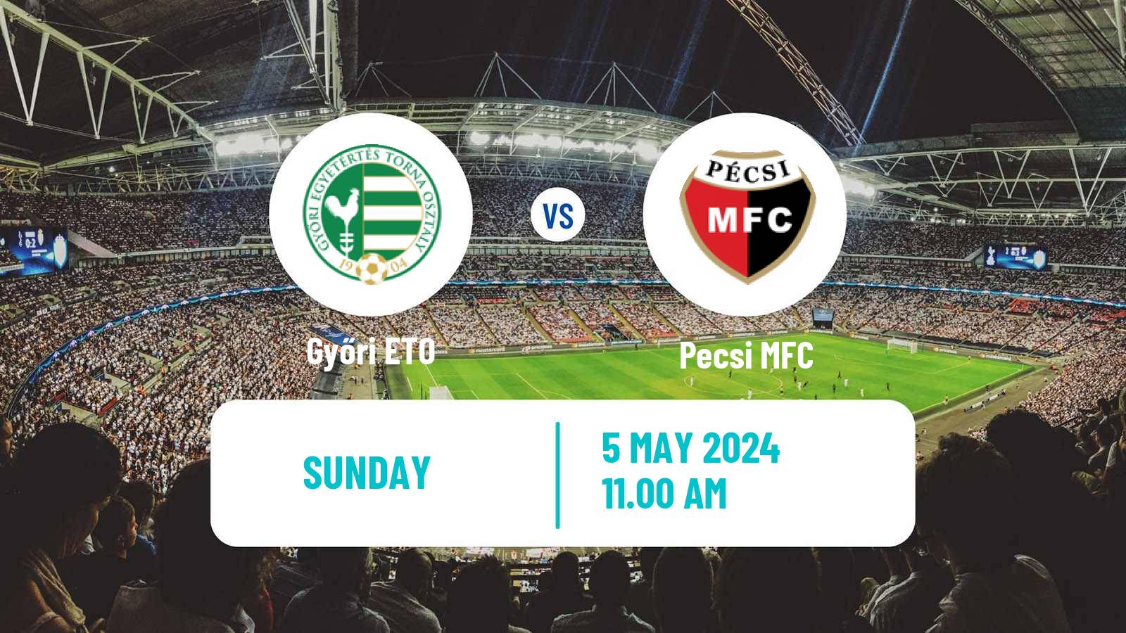 Soccer Hungarian NB II Győri ETO - Pecsi