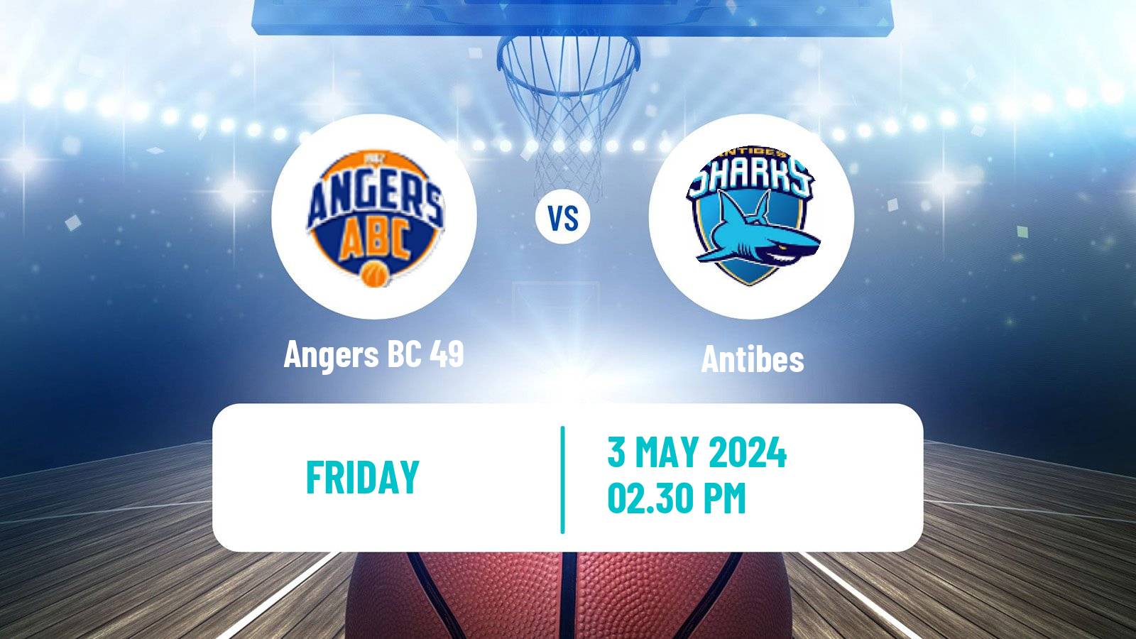 Basketball French LNB Pro B Angers BC 49 - Antibes
