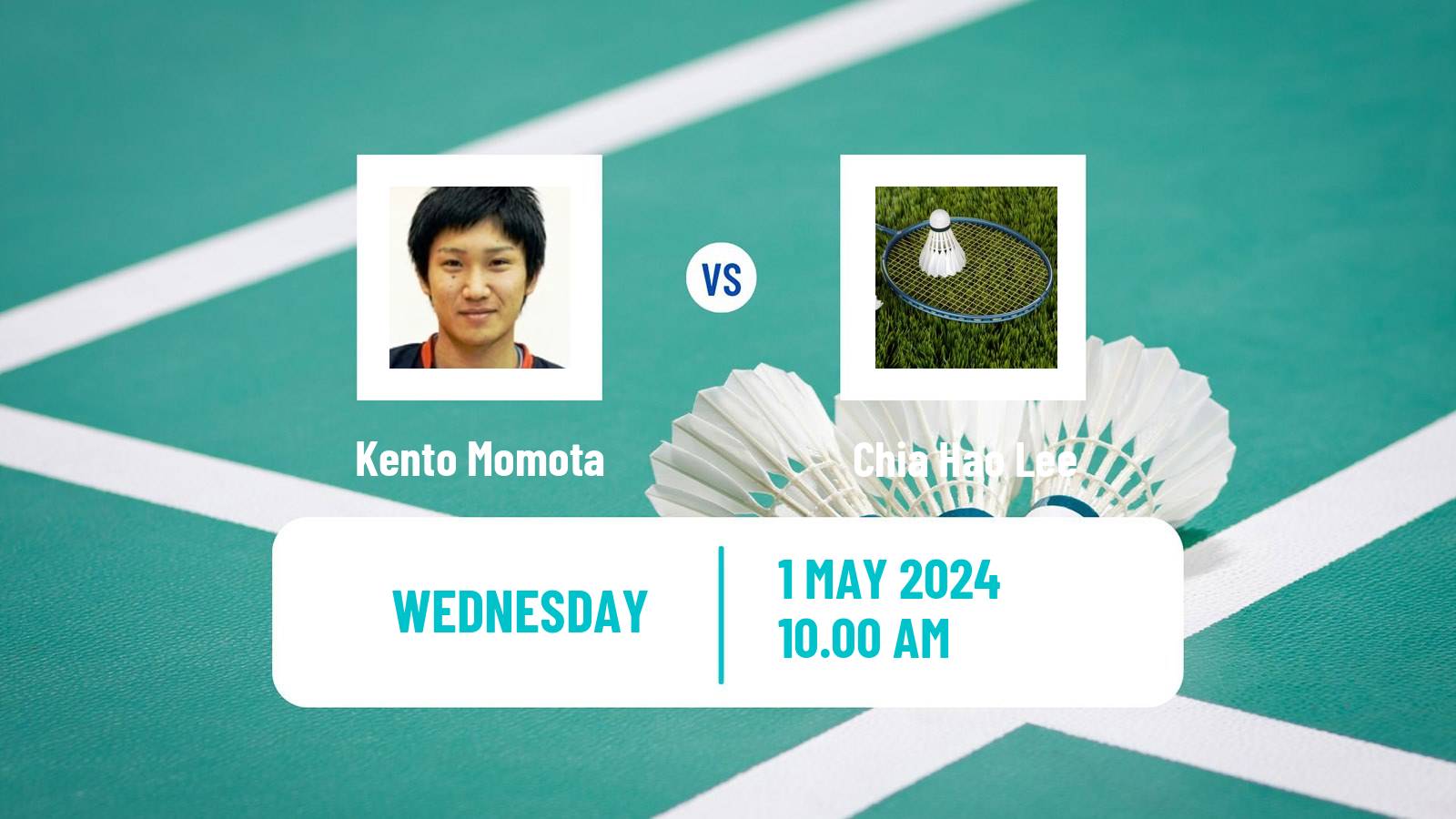 Badminton BWF Thomas Cup Men Kento Momota - Chia Hao Lee