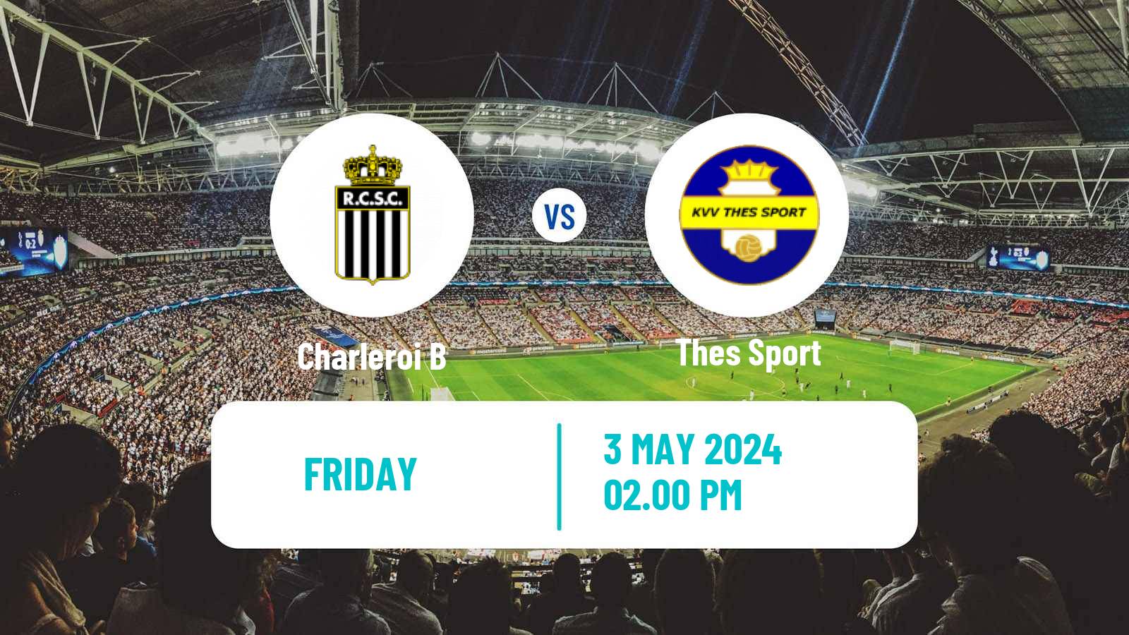 Soccer Belgian National Division 1 Charleroi B - Thes Sport