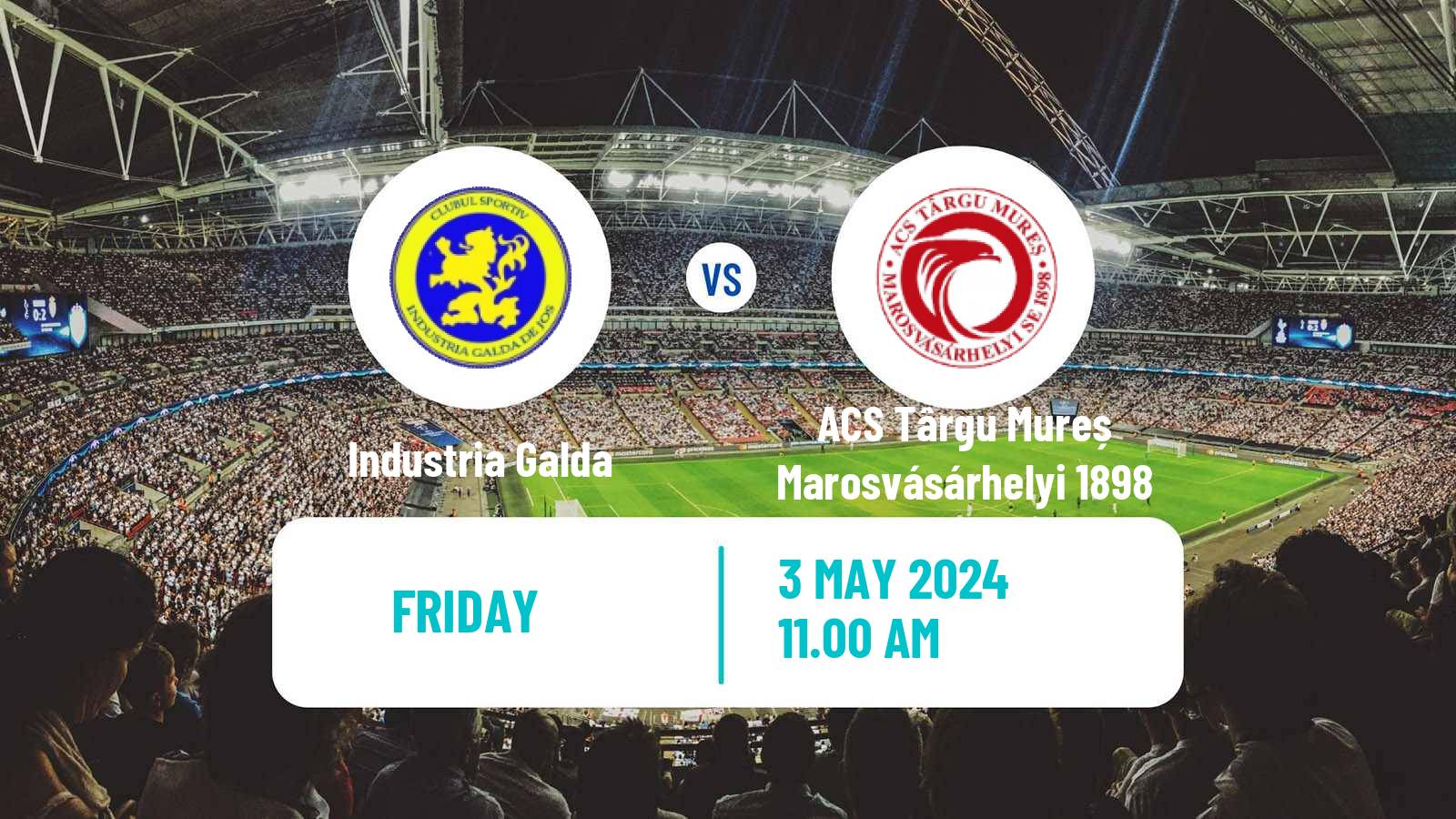 Soccer Romanian Liga 3 - Seria 9 Industria Galda - ACS Târgu Mureș Marosvásárhelyi 1898