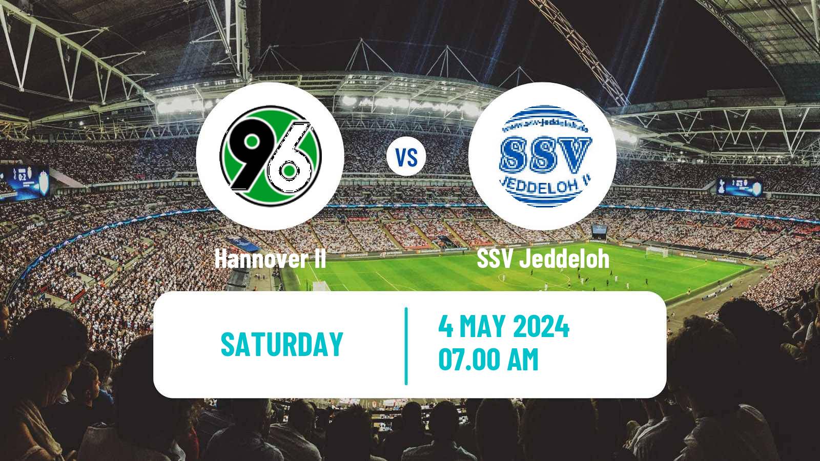 Soccer German Regionalliga North Hannover II - Jeddeloh