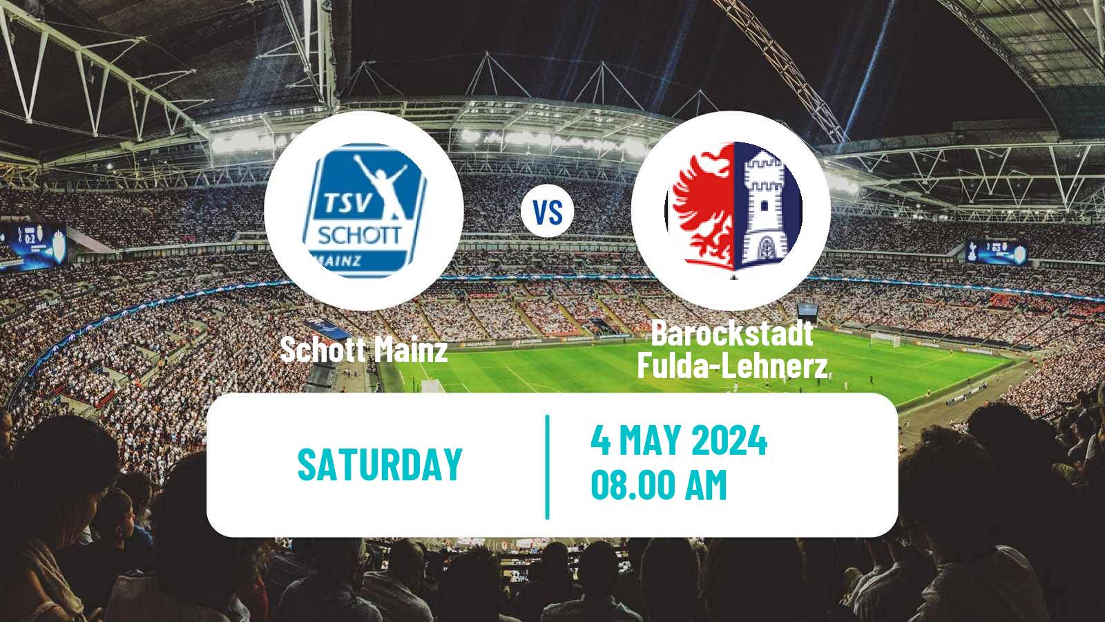 Soccer German Regionalliga Sudwest Schott Mainz - Barockstadt Fulda-Lehnerz