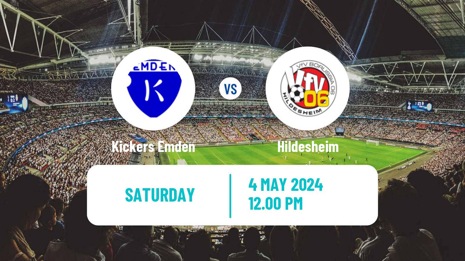 Soccer German Oberliga Niedersachsen Kickers Emden - Hildesheim