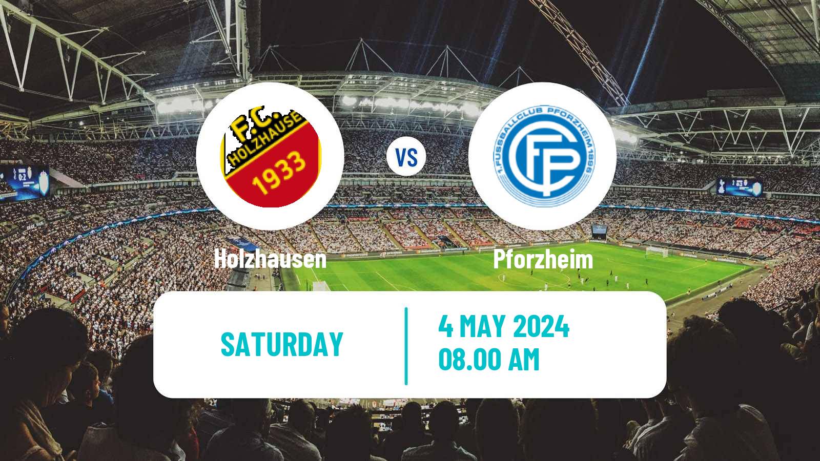 Soccer German Oberliga Baden-Württemberg Holzhausen - Pforzheim