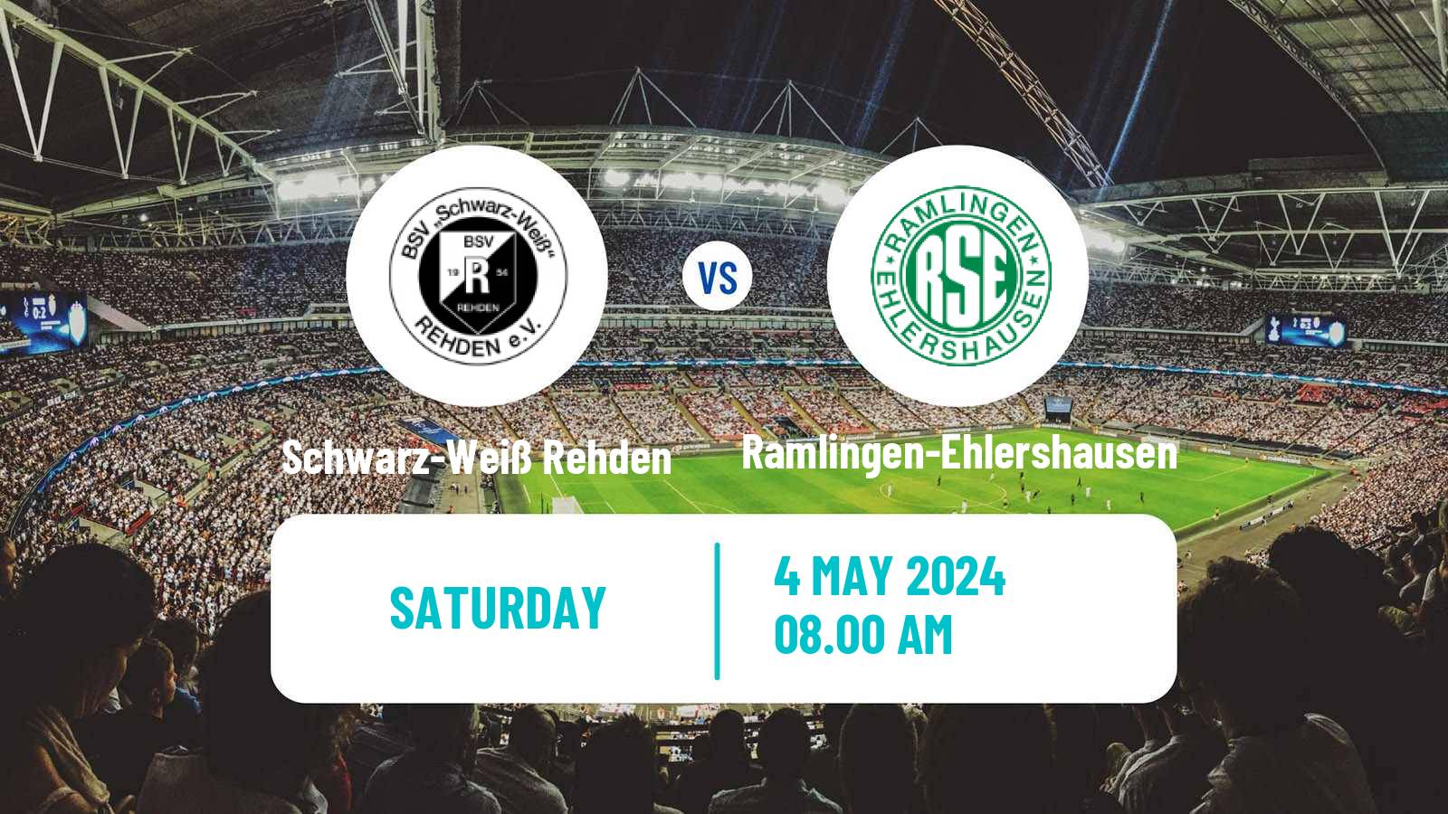 Soccer German Oberliga Niedersachsen Schwarz-Weiß Rehden - Ramlingen-Ehlershausen
