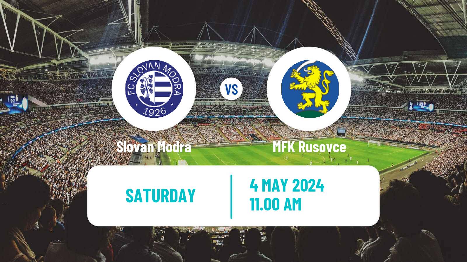 Soccer Slovak 4 Liga Bratislava Slovan Modra - Rusovce