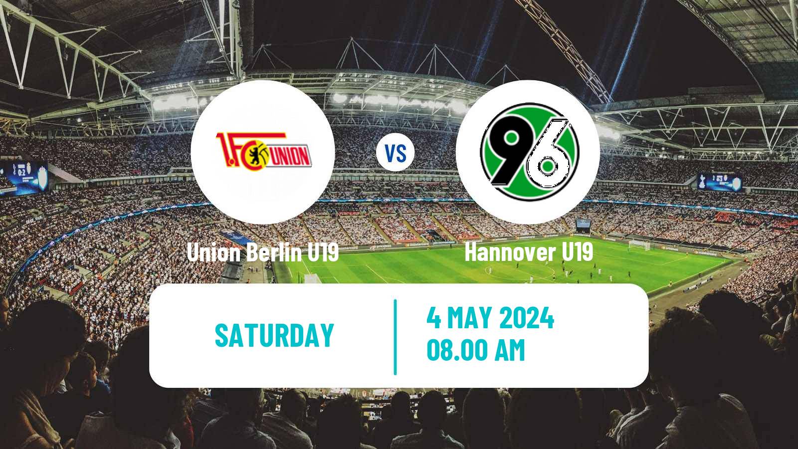 Soccer German Junioren Bundesliga North Union Berlin U19 - Hannover U19