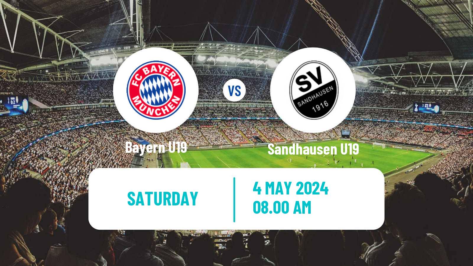 Football German Junioren Bundesliga South Bayern U19 - Sandhausen U19