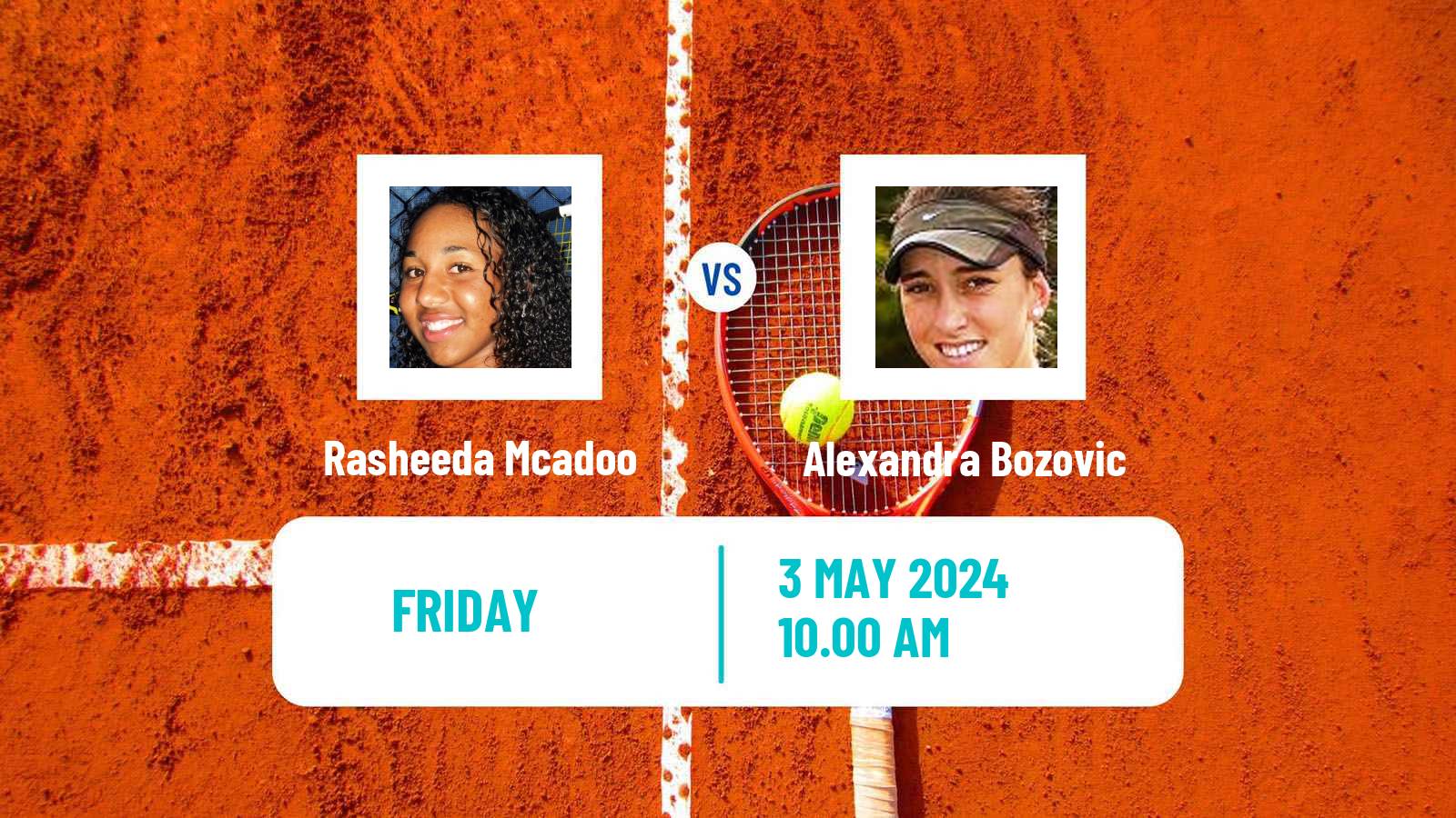 Tennis ITF W35 Boca Raton Fl 2 Women Rasheeda Mcadoo - Alexandra Bozovic
