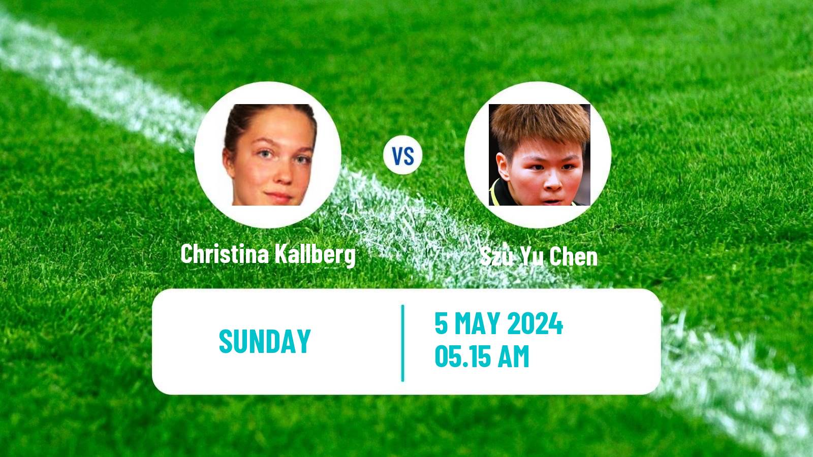Table tennis Saudi Smash Women Christina Kallberg - Szu Yu Chen