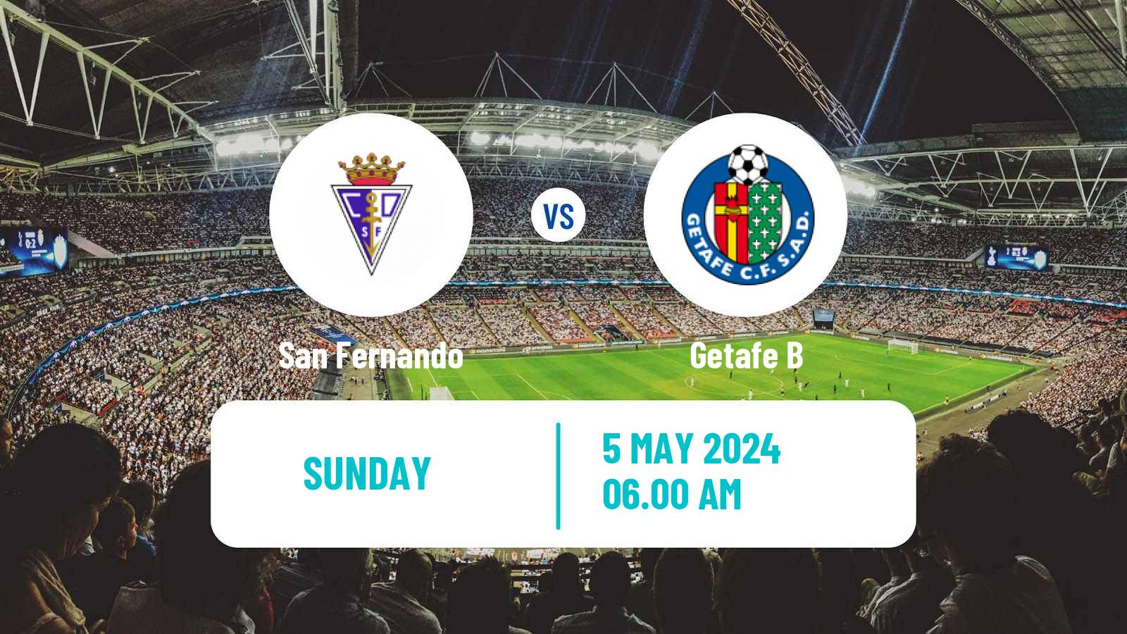 Soccer Spanish Segunda RFEF - Group 5 San Fernando - Getafe B