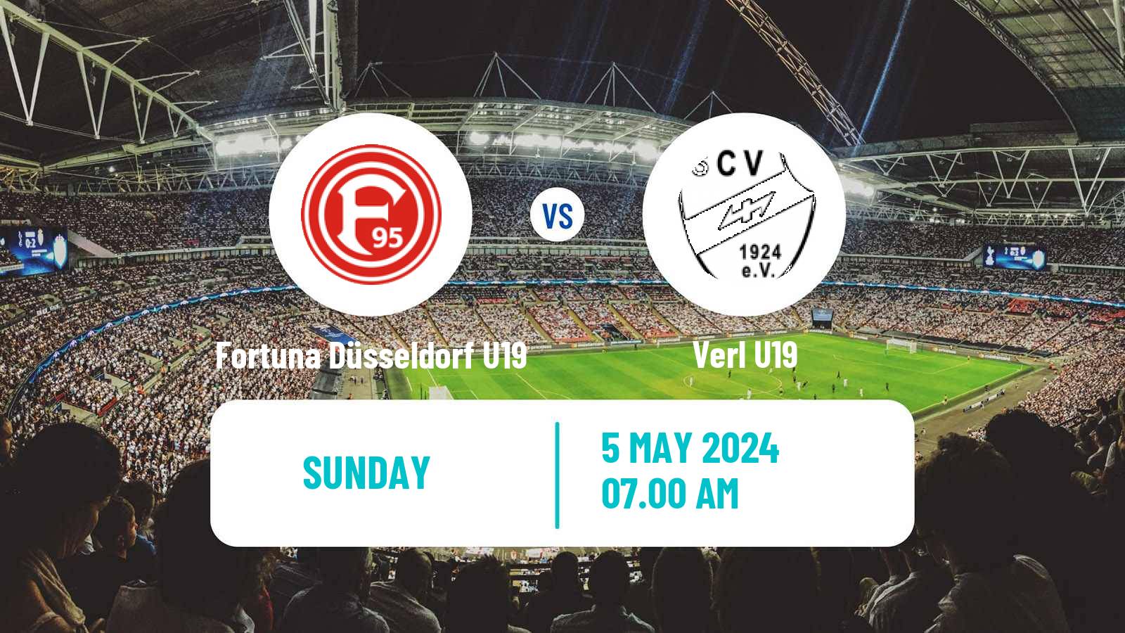 Football German Junioren Bundesliga West Fortuna Düsseldorf U19 - Verl U19