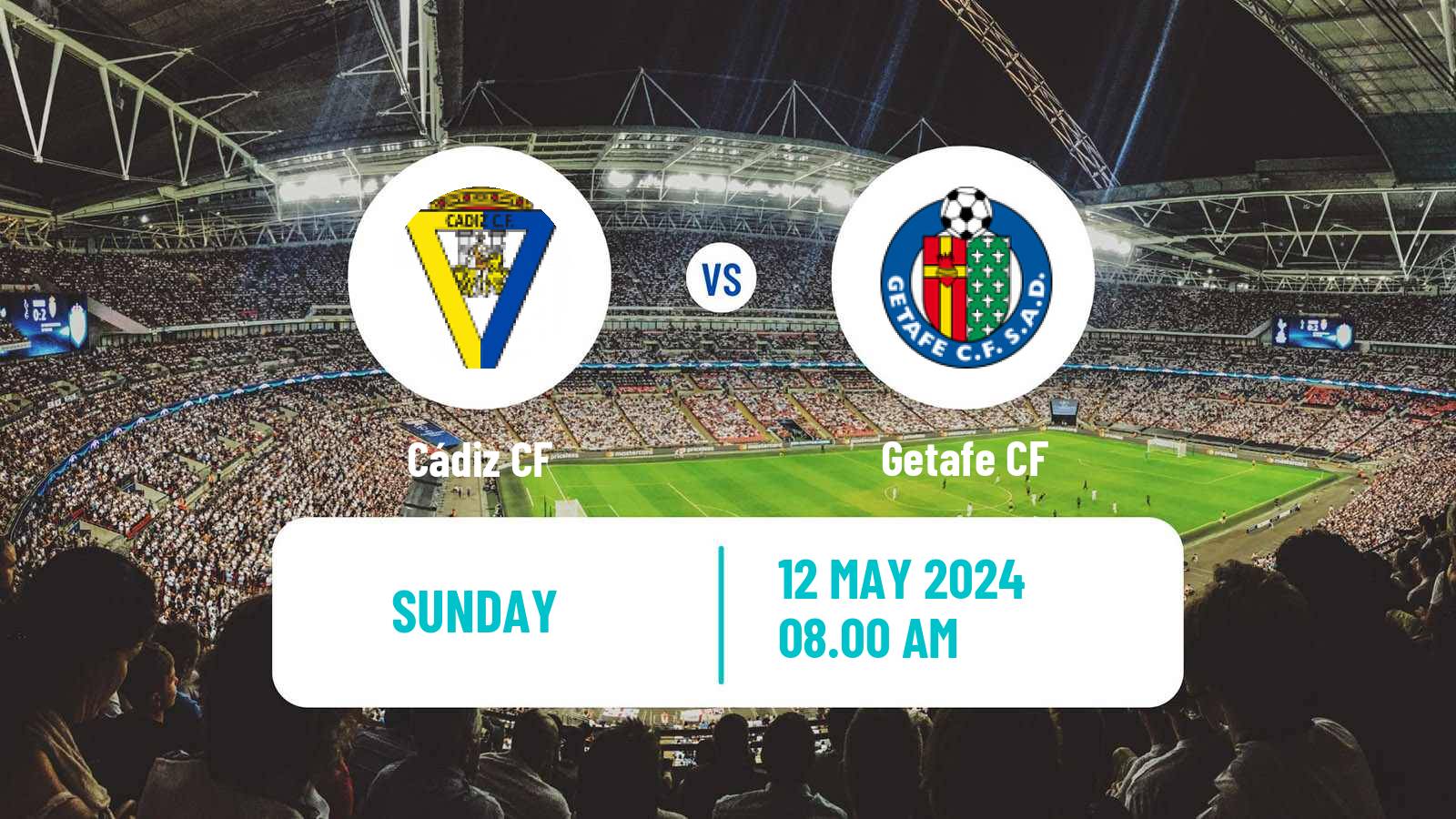 Soccer Spanish LaLiga Cádiz - Getafe
