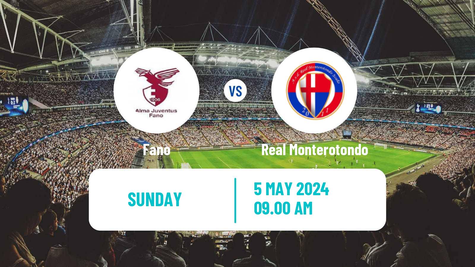 Soccer Italian Serie D - Group F Fano - Real Monterotondo