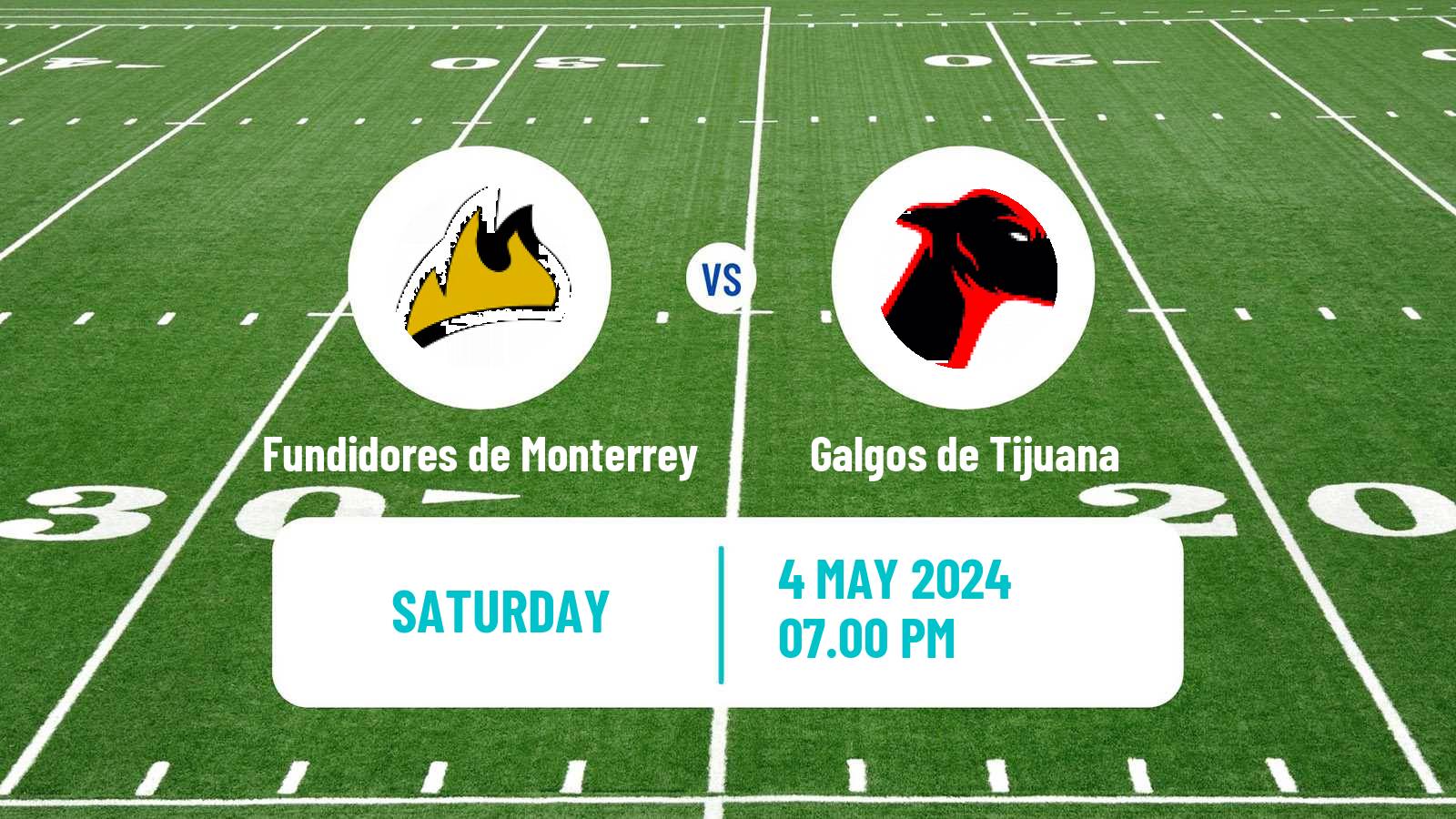 American football Mexican LFA Fundidores de Monterrey - Galgos de Tijuana