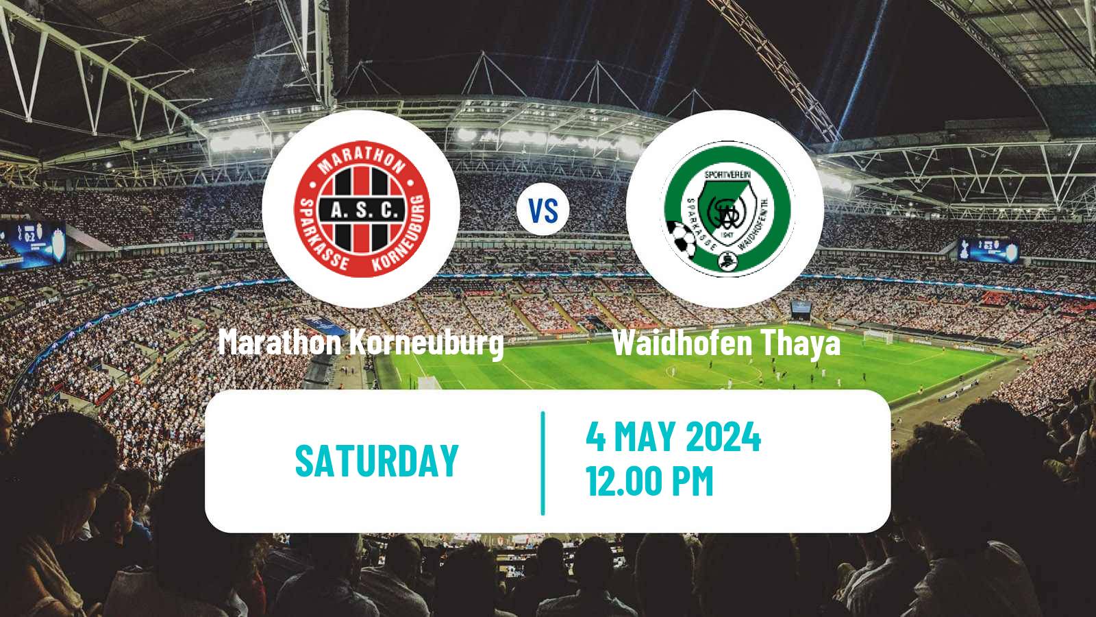 Soccer Austrian Landesliga Niederosterreich Marathon Korneuburg - Waidhofen Thaya