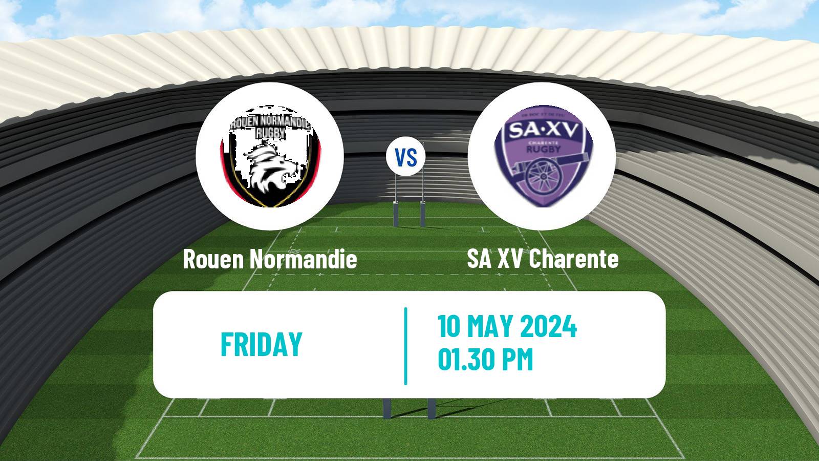 Rugby union French Pro D2 Rouen Normandie - SA XV Charente