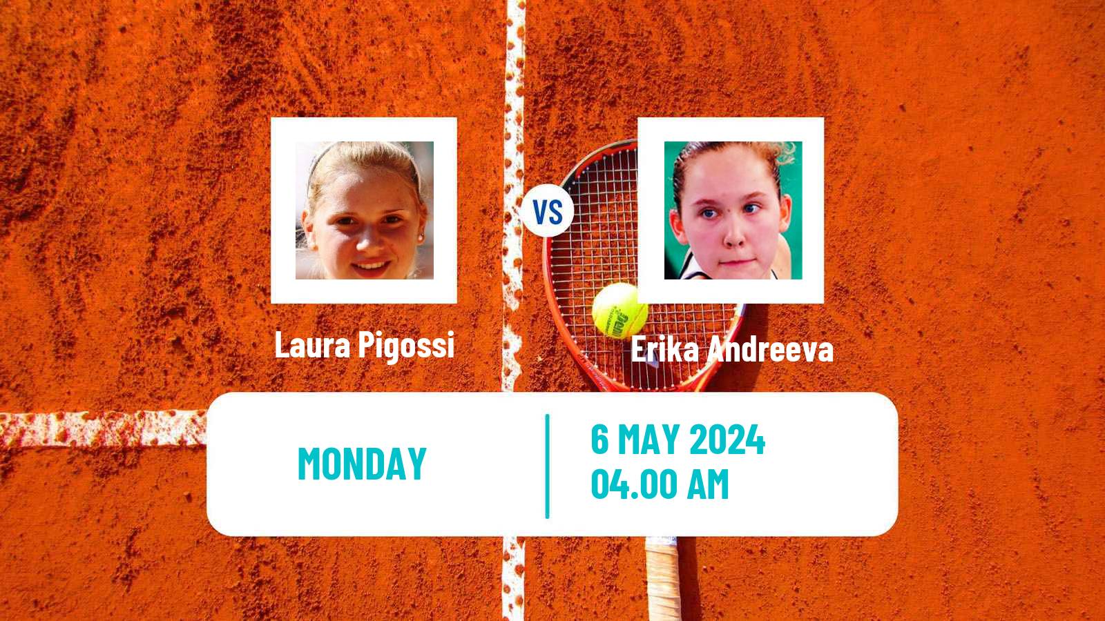 Tennis WTA Roma Laura Pigossi - Erika Andreeva