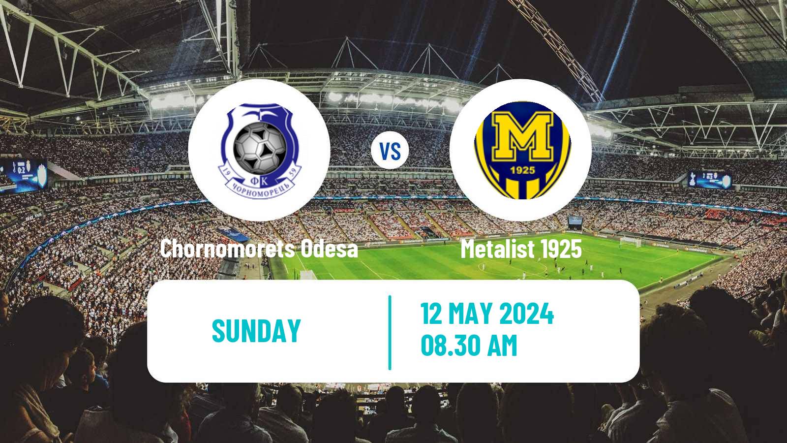Soccer Ukrainian Premier League Chornomorets Odesa - Metalist 1925