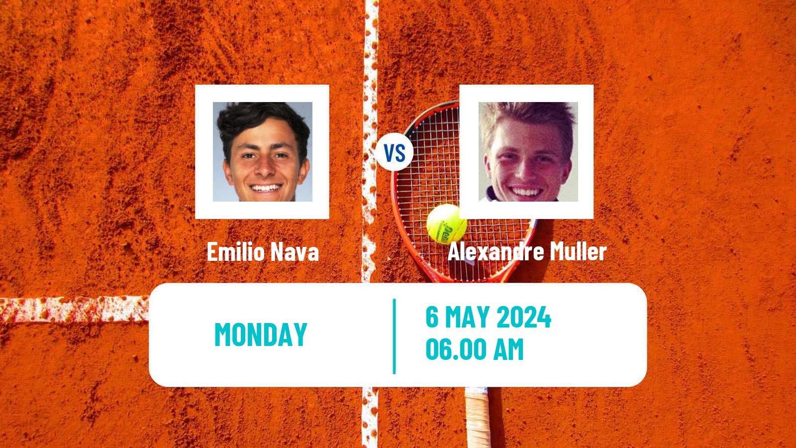 Tennis ATP Roma Emilio Nava - Alexandre Muller