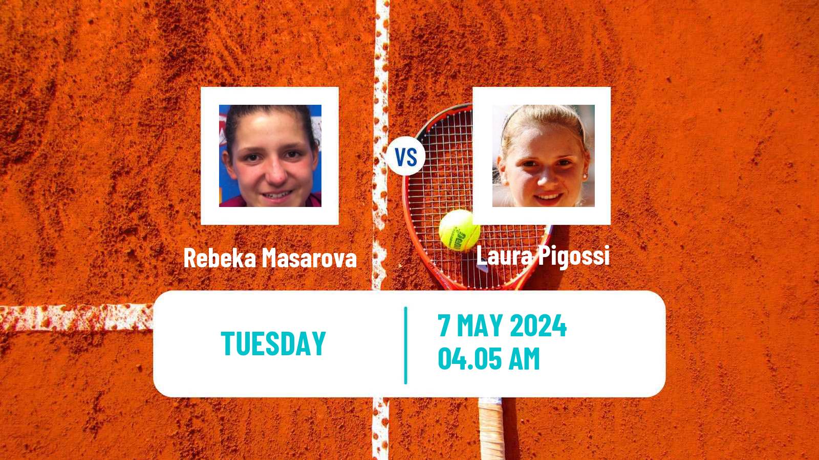 Tennis WTA Roma Rebeka Masarova - Laura Pigossi