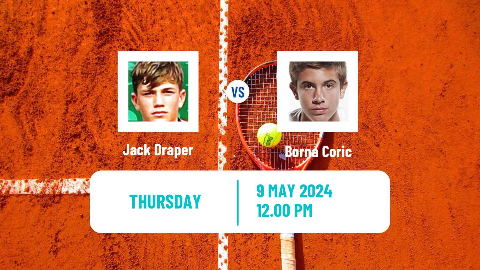 Tennis ATP Roma Jack Draper - Borna Coric