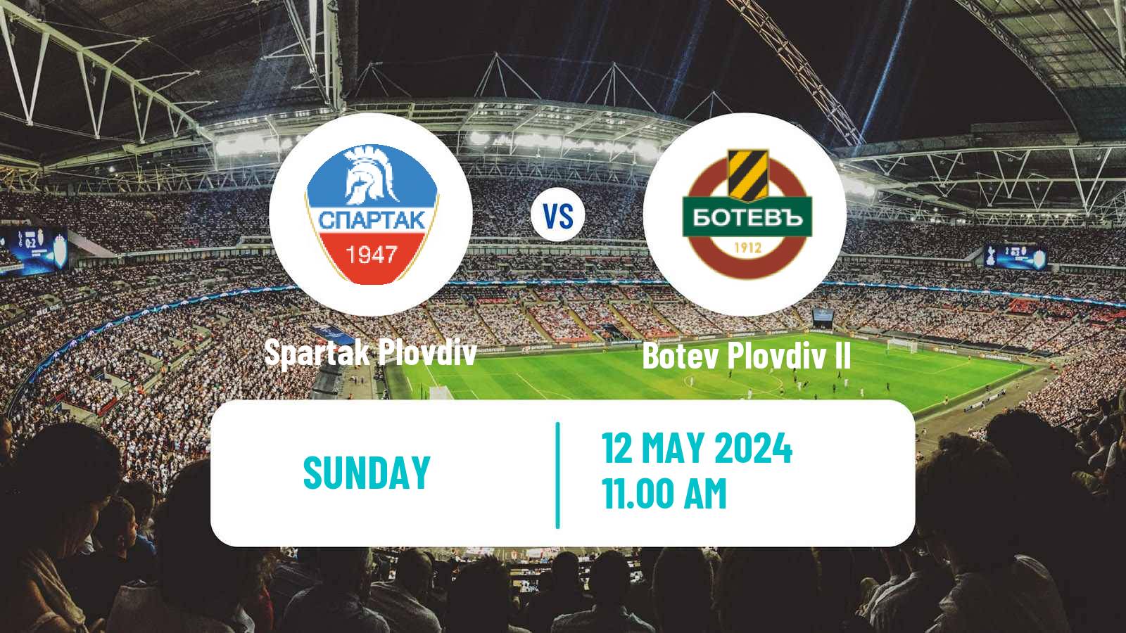 Football Bulgarian Third League - South-East Spartak Plovdiv - Botev Plovdiv II