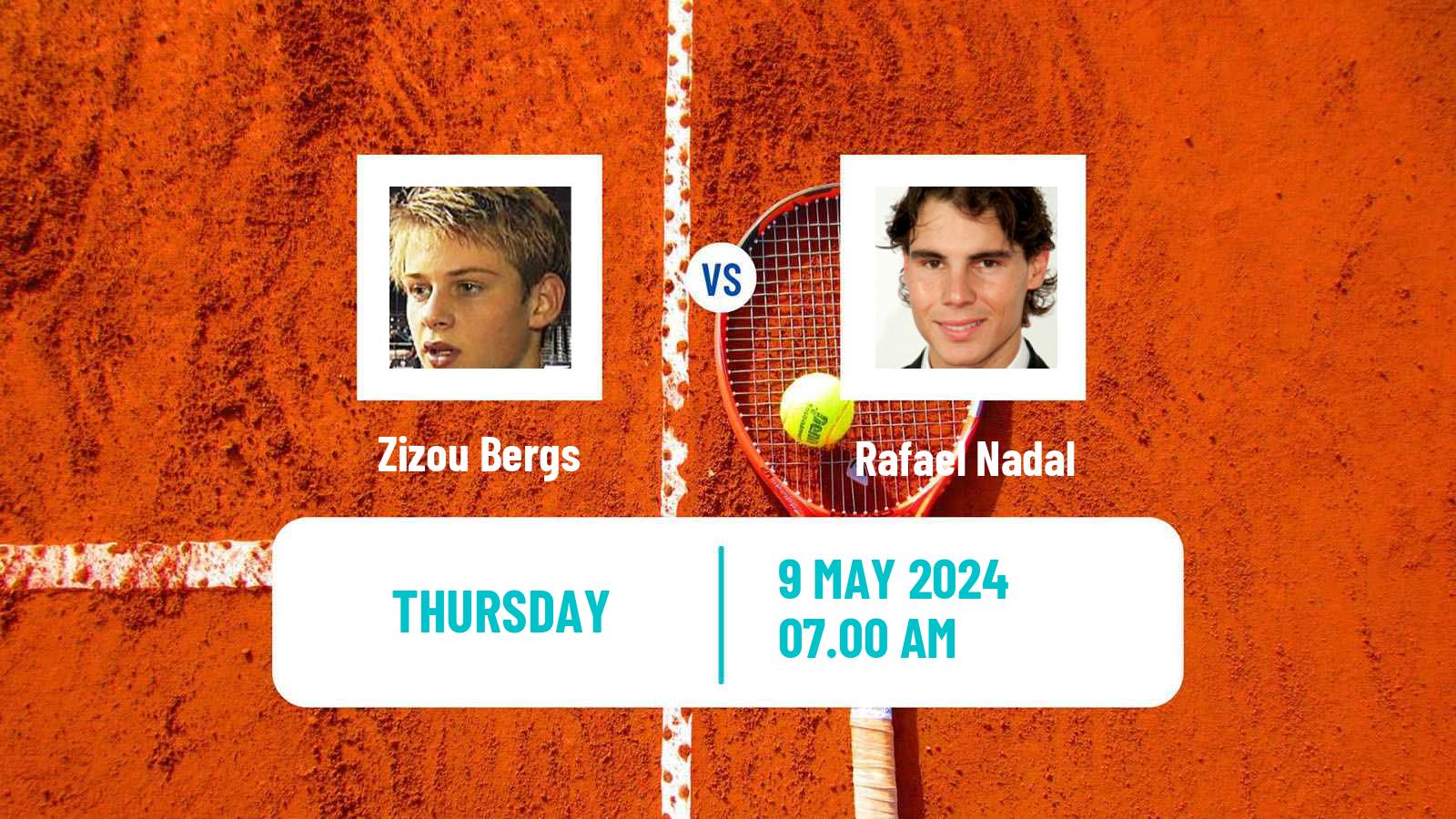 Tennis ATP Roma Zizou Bergs - Rafael Nadal