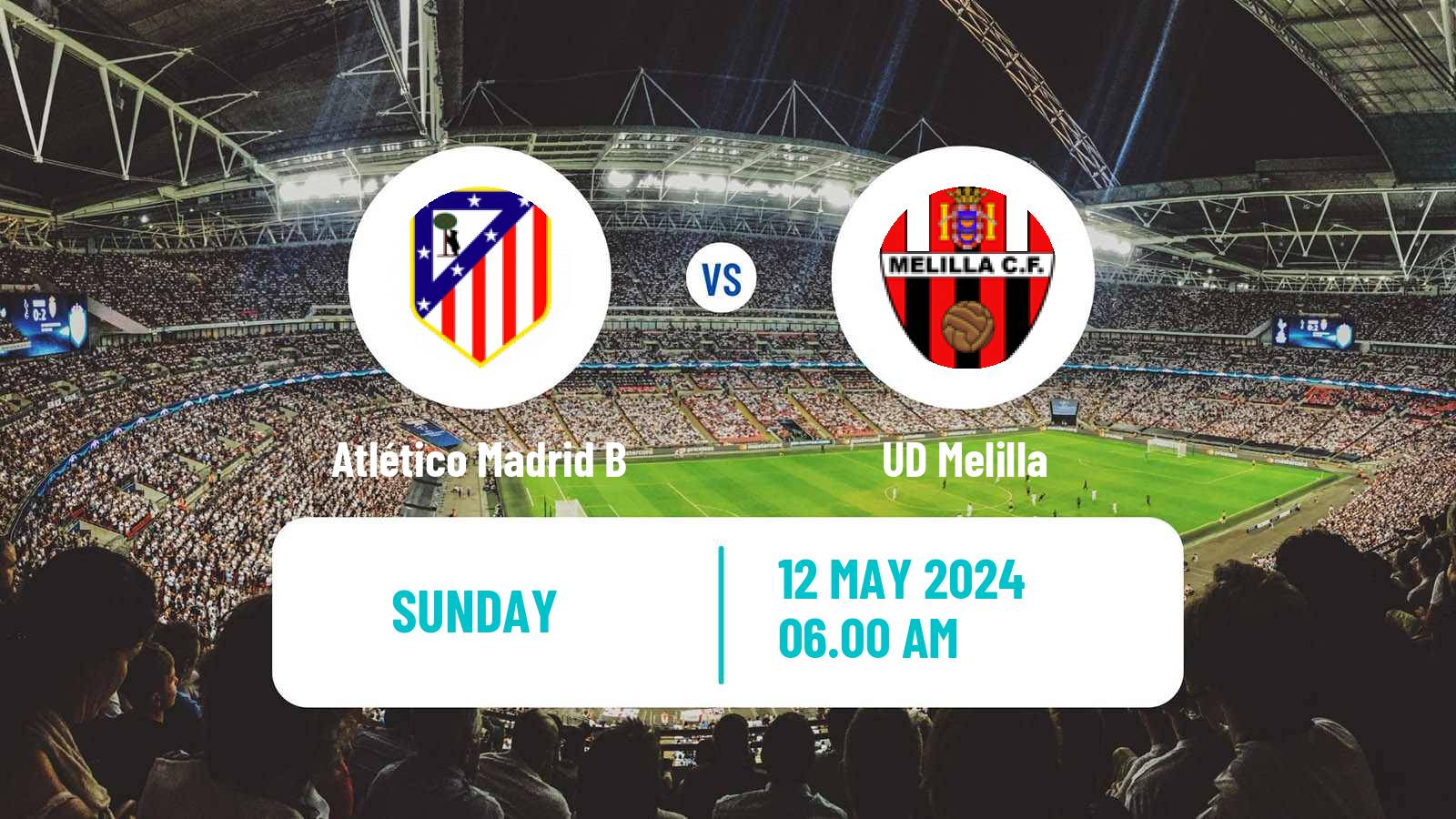 Soccer Spanish Primera RFEF Group 2 Atlético Madrid B - Melilla