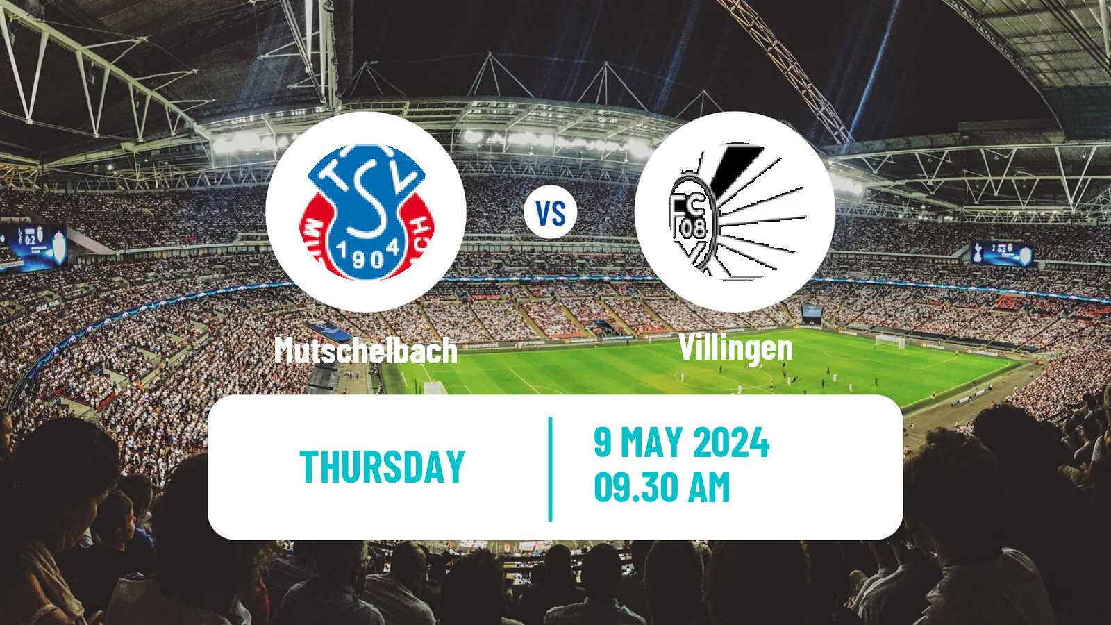 Football German Oberliga Baden-Württemberg Mutschelbach - Villingen