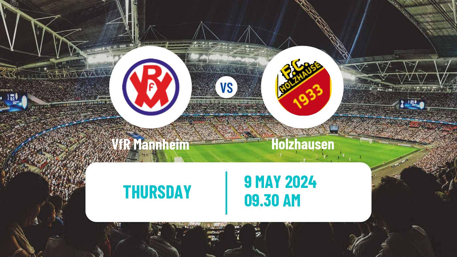 Soccer German Oberliga Baden-Württemberg VfR Mannheim - Holzhausen