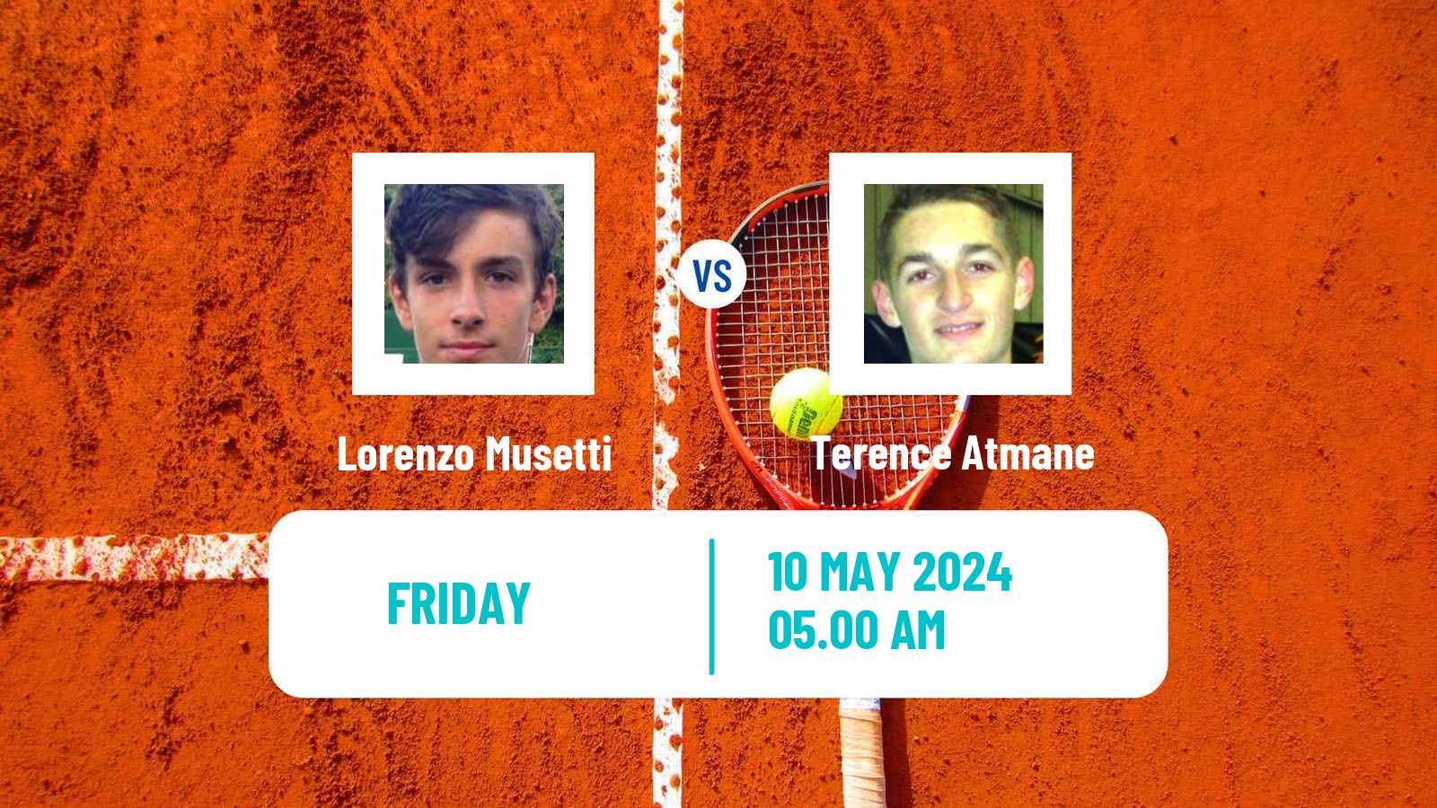 Tennis ATP Roma Lorenzo Musetti - Terence Atmane