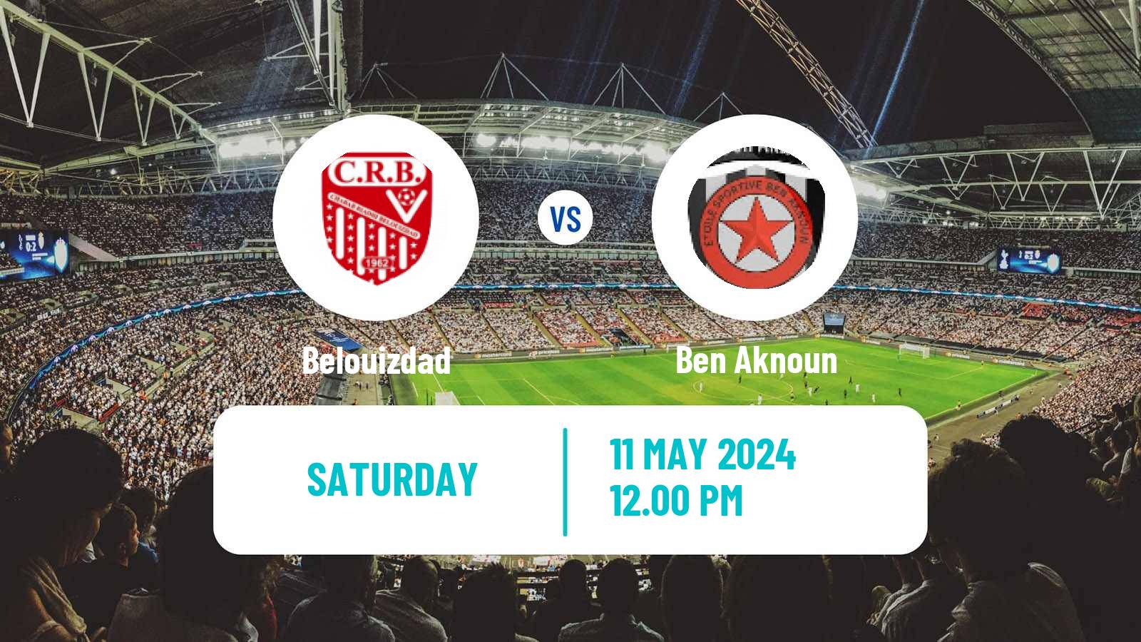 Soccer Algerian Ligue 1 Belouizdad - Ben Aknoun