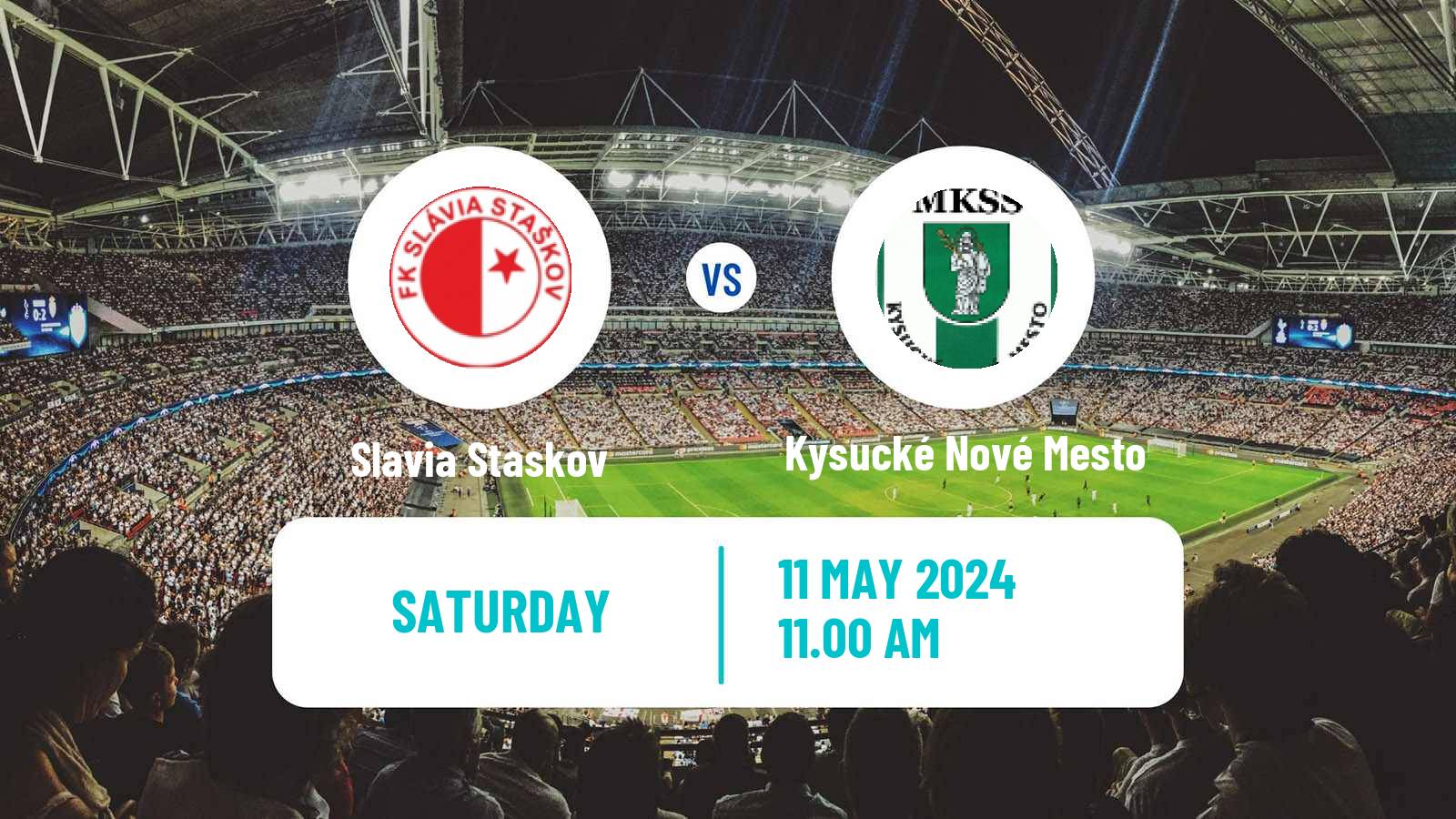 Soccer Slovak 4 Liga Central Slavia Staskov - Kysucké Nové Mesto