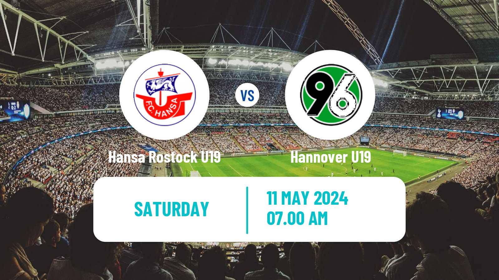 Soccer German Junioren Bundesliga North Hansa Rostock U19 - Hannover U19