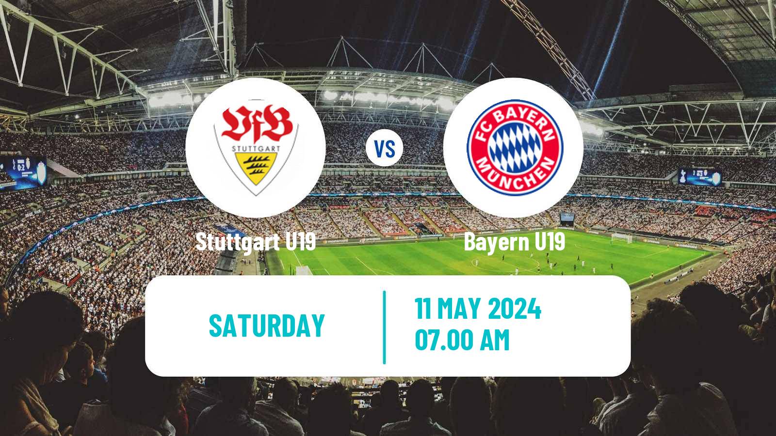 Soccer German Junioren Bundesliga South Stuttgart U19 - Bayern U19